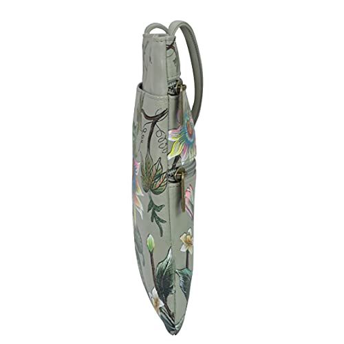 Image of Anuschka Women's Leather Crossbody Bag - Hand-Painted Genuine Leather Handbag with Pockets for Everyday Use - 448