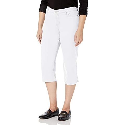 Bandolino Women's Misses Mandie 5 Pocket High Rise Capri, White, 16 Regular Cover