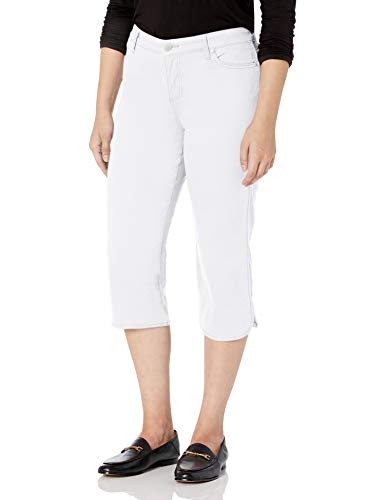 Bandolino Women's Misses Mandie 5 Pocket High Rise Capri, White, 10 Regular