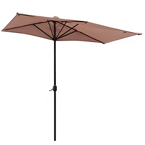 Parasol de soleil extérieur demi-parasol 8,2 pieds pour protection solaire balcon et mur