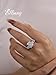 Effinny 4.0ct Radiant Cut Engagement Ring Set,Rectangle Crushed Ice D Color 925 Sterling Silver Bridal Ring Set with Half Eternity Wedding Band (3PCS, 4.5)