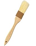 Pastry Brush - Food Basting Brushes, Non-Shedding Natural Boar Bristle, Heat Resistant Wooden Handle, Durable Kitchen Tool for Baking, Cooking, Butter, Egg Wash, Glazing, Oil, Sauce (1', 1 pc)