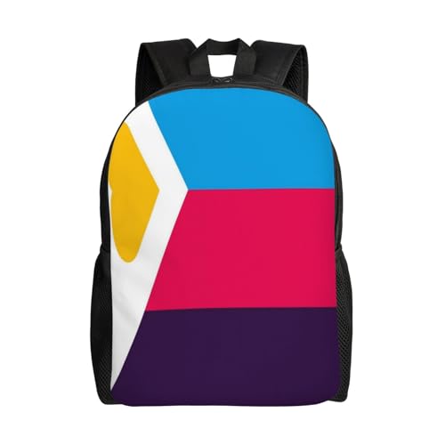 Polyamory LGBT Pride Lesbian Gay Rainbow Backpack Simple Leisure Travel Backpack Outgoing Daypack 16 inch