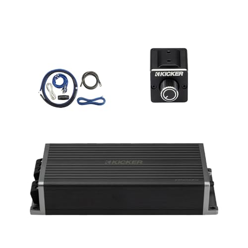 Kicker KPX500.1 Weather-Resistant 750 Watt Dynamic Power Mono Amplifier with Dual Bass Remote and Wiring Install Kit