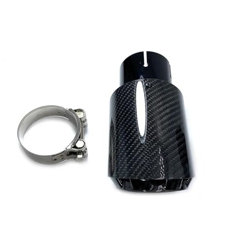 Tubo de escape de coche con silenciador de acero inoxidable y punta de carbono que mejora el flujo