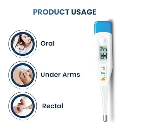 Image of Digital Thermometer With Quick Measurement For Fever Temperature Machine Clinical Thermometer Body Temperature Thermometer For Kids & Adults thermometer For Oral, Underarm & Rectal