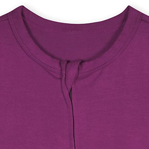 Gerber Unisex Baby Buttery-soft Short Sleeve With Viscose Made Eucalyptus Romper, Raspberry, 12 Months US - image 3