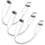 Lightning to 3.5 mm Headphone Jack Adapter, [Apple MFi Certified] 3 Pack iPhone 3.5mm Headphones/Ear