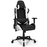 【Chaise de jeu ergonomique :】Notre chaise de jeu a un dossier ergonomique qui s'adapte à votre dos et à vos courbes et protège votre colonne vertébrale. Le coussin d'assise épaissi à mémoire de forme apporte un confort supplémentaire. De plus, le dossier et l'assise sont remplis d'une éponge douce et haute densité.