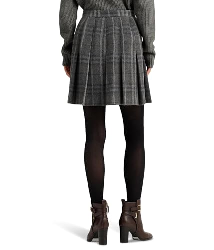 Lauren Ralph Lauren Women's Plaid Pleated Wool-Blend Tweed Miniskirt2