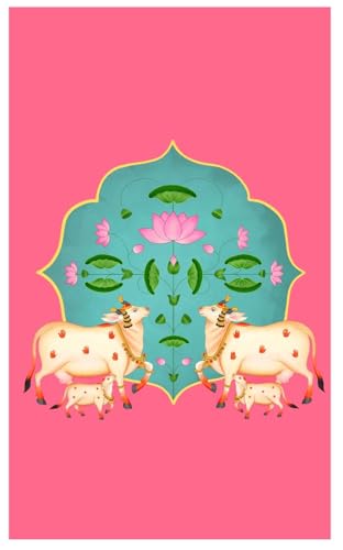 Image of varalakshmi Pooja Decorations | Traditional backdrops Decorations Cloth | backdrops Decoration | Pooja Backdrop | pichwai Backdrop Cloth Decoration (pichwai 8 5 feet)