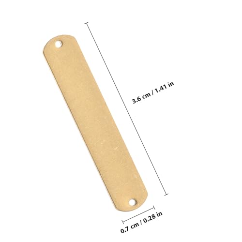 Beaupretty 10個 銅製耐久性強化コンパクトラベルタグ 多機能吊り下げ式キーホルダー 旅行スーツケース識別用空キーラベル