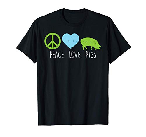 Peace Love Pigs Hippie Farming Life Farm Animal Farmer Gift Camiseta