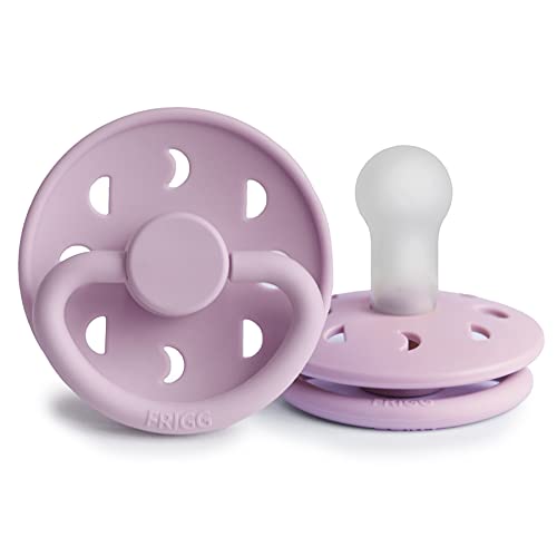 Frigg Moon Natural Rubber Baby Pacifier | Made In Denmark | Bpa-Free (Soft Lilac/Daffodil, 6-18 Months) 2-Pack #TOP7