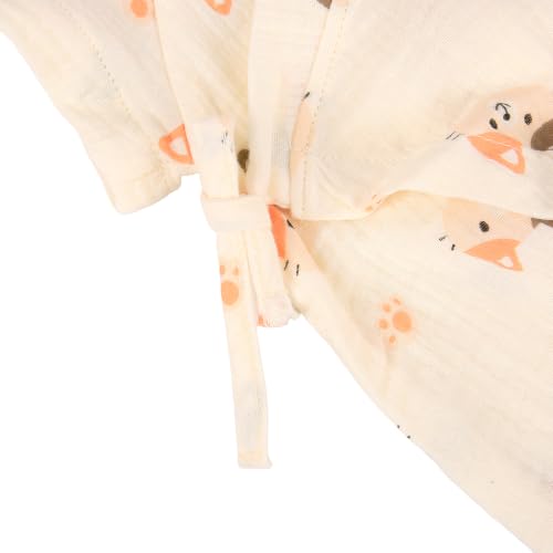Image of Infant Kimono Robe Newborn Cotton Yarn Robe Baby Romper
