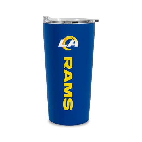 Rico Industries NFL Football Los Angeles Rams 18oz Soft Touch Easy Grip Tumbler