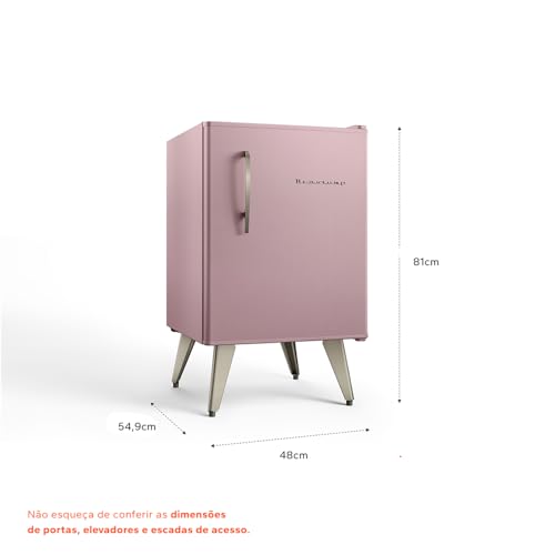 Frigobar Brastemp Retrô 76 Litros Rose Quartz – BRA08HO 220V