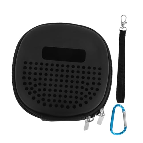 LIFKOME Audio Protective Case Speakers Protector Storage Bag Case Protective Cover Protective Case Carrier Travel Bag Black PVC