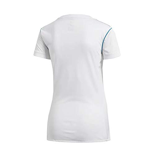 adidas H JSY W Camiseta 1ª Equipación Real Madrid 2017-2018, Mujer, Blanco/Azuint, 2XS