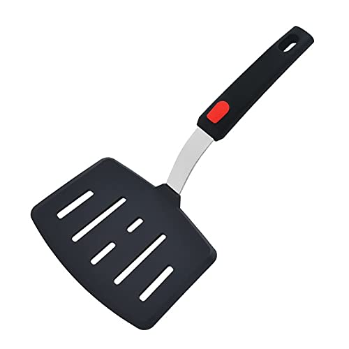 Image of Silicone Turner, Non-Stick Hygienic Solid Heat-Resistant Flexible Silicone Spatula ((Q) Pack of 1)