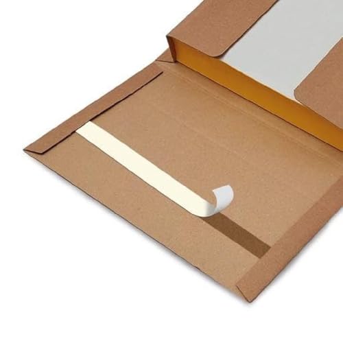Blasetti Buchversandbox - Book Box S aus brauner Mikrowellenpappe, Packung mit 20 Stück, Ideal zum Versenden von Büchern im A5-Format, Innere Abmessungen 26x14,5x5 cm