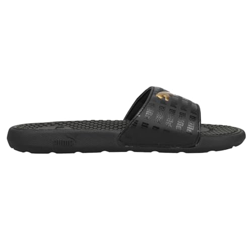PUMA Womens Cool Cat Echo Logo Slide Casual Sandals Casual - Black - Main Image