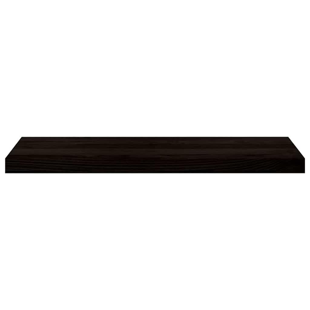 Scalette in rovere massiccio 2 pezzi 80x30x2 cm marrone-nero