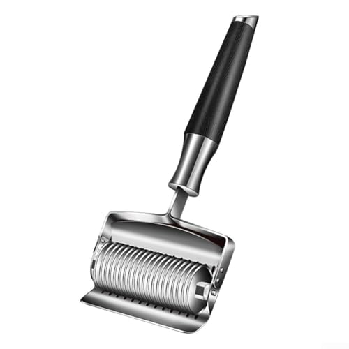 High Grade Stainless Steel Noodle Lattice Roller Docker Dough Cutters Pasta Spaghetti Maker for Kitchen Cooking Tool(B)