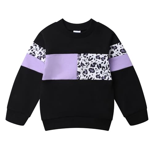 Image of Toddler Girls 2 Piece Cute Outfits, Crewneck Sweatshirt with Jogger Pants Kids Clothing Set for Fall Winter