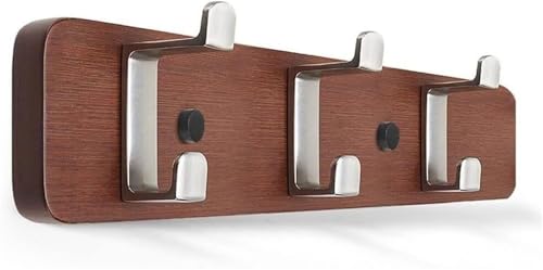 QZLNONTK Percheros,Ganchos, Perchero con gancho for colgar en la pared, organizador de 3 ganchos for dormitorio, con llavero y tornillos