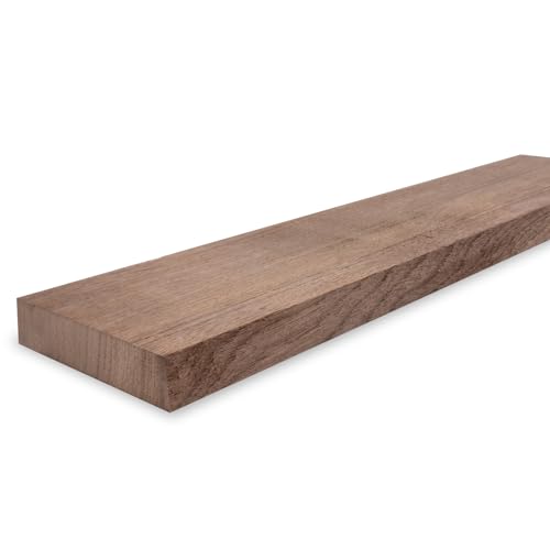 Walnut Lumber Sheets Unfinished Walnut Wood Sheets Thick Board for Crafts Woodworking Building Models and DIY Projects Laser Cutting and Engraving CNC Cutting (17 x 4 x 7/8 Inch - 1PCS)