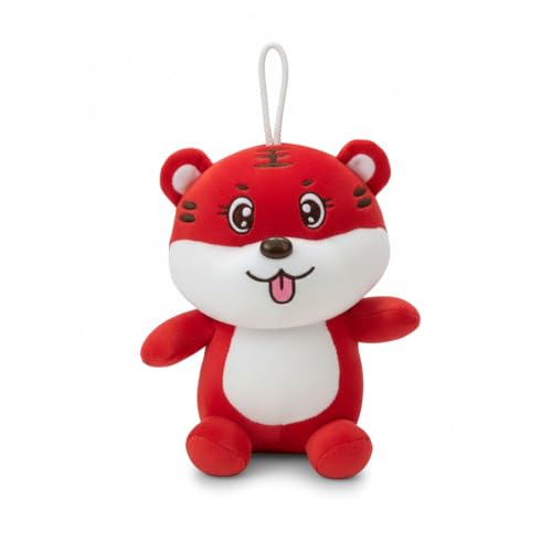 Image of Cute Red Cartoon Soft Toy for Kids - Ultra Soft Plush Doll | Adorable Stuffed Character Toy for Boys & Girls