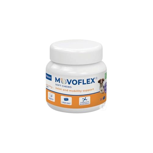 Movoflex Soft Chews | 30 pièces | Pour chiens de 15 kg à 35 kg | Complément alimentaire pour le soutien de la santé articulaire | Pour le maintien des structures articulaires | Avec acide hyaluronique