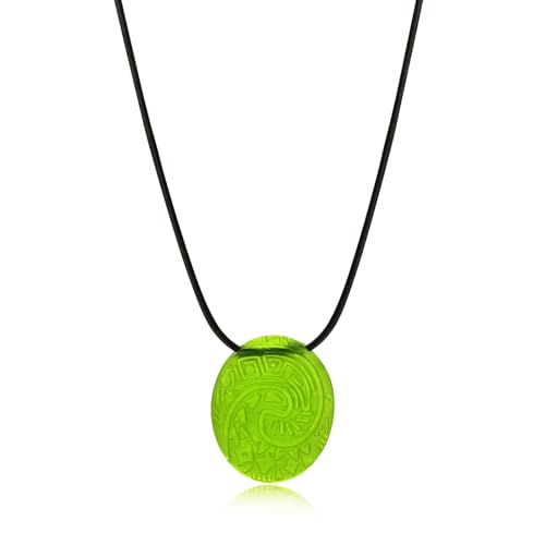 huiphong Green stone Pendant Necklace Cosplay Halloween Accessories