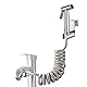 Bidet Edelstahl Handbrause Set - mit Wasserhahnspender, 59in Federschlauc und Hakentoilette - für WC, Persönliche Hygiene und Windelreinigung