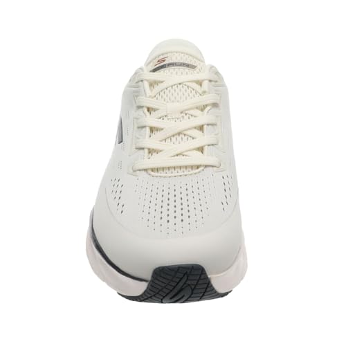 Skechers Baskets Glide Step homme textile blanc, chaussures de marche légères et souples