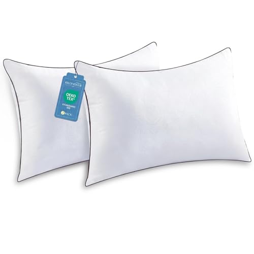 JOLLYVOGUE Standard Pillows Set of 2, Cooling and Supportive Pillows Full Size Set of 2...