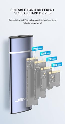 JMT JY--M12 Carcasa SSD M.2 10Gbps USB-C NVMe miniatura 6