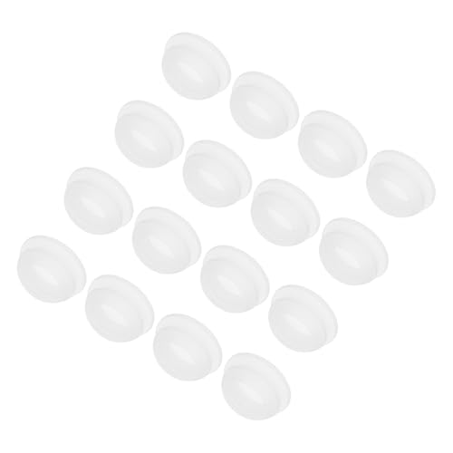 Image of MECCANIXITY 16pcs Silicone Snap in Locking Hole Plugs,13.5mm /0.5 Inch Mounting Diameter Narrow Groove Width 2mm Panel Seal Cover Round for Kitchen Bulkheads Waterproof Sealing Plugs Clear
