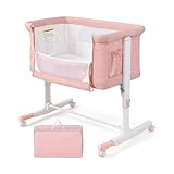 Déplacement facile et design portable : Équipé de 4 roues universelles verrouillables, ce berceau pour bébé est plus facile à déplacer pour les parents. De plus, un sac de transport est inclus, ce qui vous permet de placer le berceau plié dans le coffre de votre voiture et de vous préparer à partir pour de courts ou longs trajets !