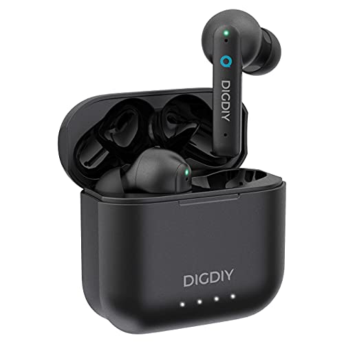 Wireless Earbuds ANC Active Noise Cancelling, Transparency Mode, Wireless Charging, USB-C Charge, 40H Playtime, Digdiy Bluetooth 5.2 TWS Stereo Earphones, Clear Call, Touch-Control, IPX8 Waterproof