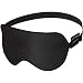 Produktbild Pluvios Schwarz Luxus 100% Maulbeerseide Schlafmasken Augenmaske Super Weich Entspannend Blackout Schlafmittel Reise - Lebenslange Garantie