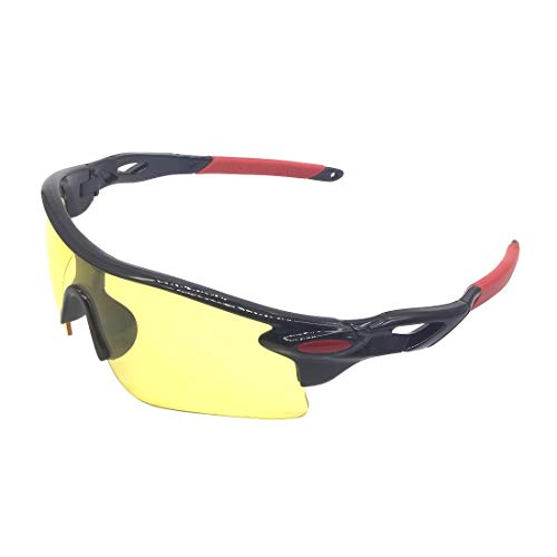 MINGZE Lunettes de sécurité avec lentilles enveloppantes Transparentes Anti-buée et Anti-dérapantes, Protection UV, Lunettes de Soleil pour Le vélo de pêche au Golf, Lunettes Anti Lumière Bleue - Image 3