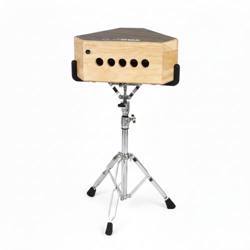 Image of Clapbox Travel Cajon With Stand- (2-sided) Snare, Bongo - Rubber wood with Carry Bag