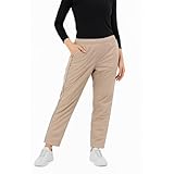 [onion cross] シャカパン ナイロンパンツ 防寒 裏起毛 裏ボア 撥水 パンツ レディース (ベージュ, 3L)