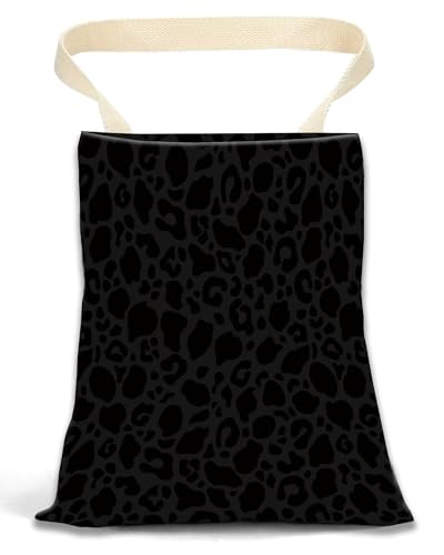 Image of Car Garbage Can, Car Trash Bag, Car Garbage Bag, Hanging Car Trash Can for Car Accessories, Vehicle, Travelling, Camping, Cute Car Back Seat Organizer, Luxury Black Leopard