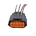 Speaker Connector 4 Pin Auto Ignition Electronic Controller Plug Throttle Position se/nsor/s Water Proof Connector Harness Compatible with The 6195-0030(10 Pvd)