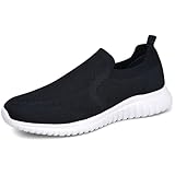 konhill Men's Breathable Walking Shoes - Tennis Casual Slip on Athletic Sneakers 8 US Navy Blue,Label 41