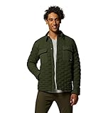 Mountain Hardwear Men's StretchDown Light Shacket, Surplus Green, Large