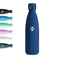 Motswedi Borraccia Termica 500 ml, Senza BPA, Borraccia con Cannuccia, 18/8 Acciaio Inox, Bottiglia Termica, Doppia Parete, Borracce Termiche, per Palestra, Scuola, Sport, Ufficio, Yoga, Blu Scuro